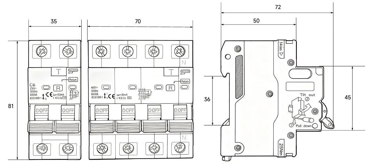 RCBO Electronic Type